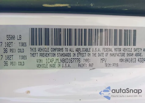 2019 Jeep Cherokee Latitude Plus 4X4 from USA, damaged, VIN 1C4PJMLN8KD167776